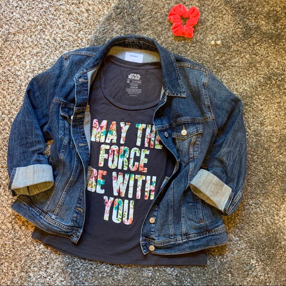 Torrid May the Force Floral Crew Tee